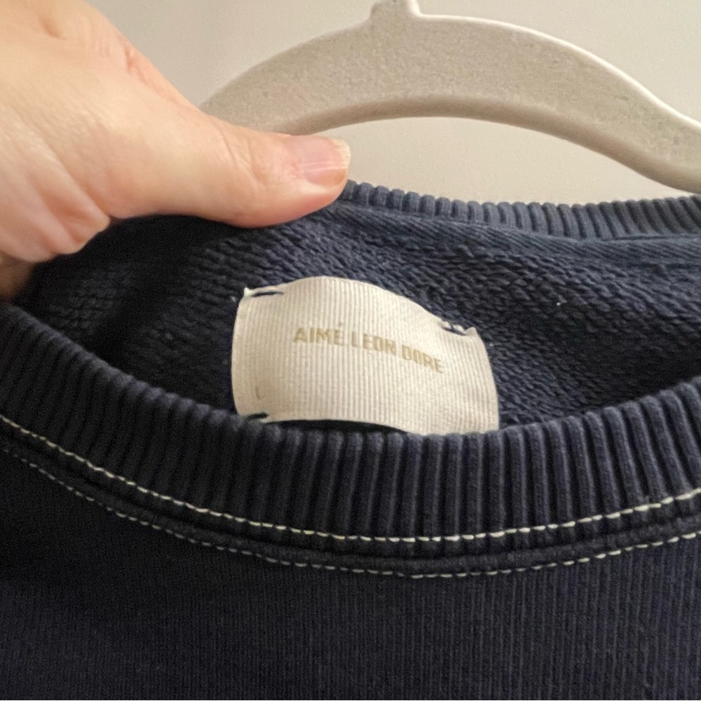 Aime Leon Dore Navy and Orange Sweatshirt - Picture 3 of 4